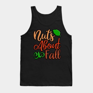 Nuts About Fall, colorful autumn, fall seasonal design Tank Top